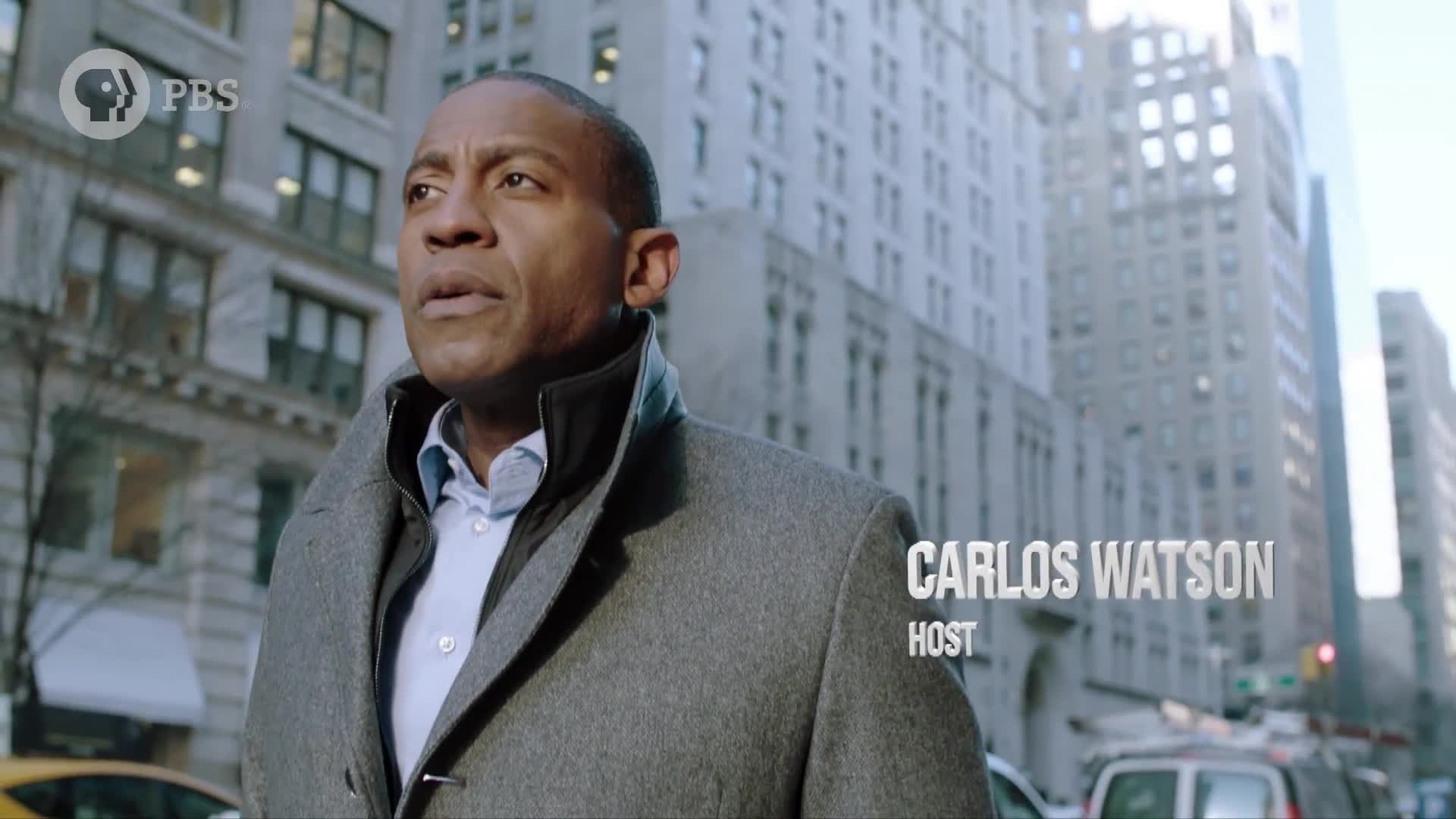 Carlos Watson hosting on location for PBS